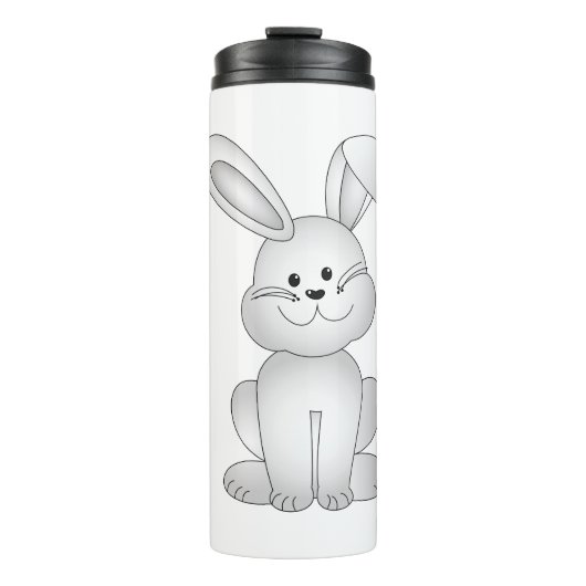 Witte konijnenkruid thermosbeker (Voorkant)