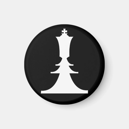 witte koning magneet (Voorkant)