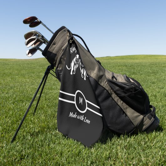 Witte Koningen en Queens Zwarte Leeuw en Leeuwin Golfhanddoek (Groen)