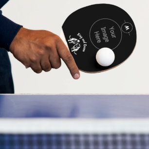 Witte Koningen en Queens Zwarte Leeuw en Leeuwin Tafeltennisbatje