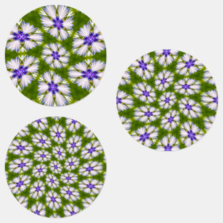 Witte korenbloemen patroon labels