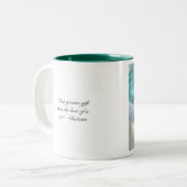 Witte korte haarkat mok met vers (Voorkant links)