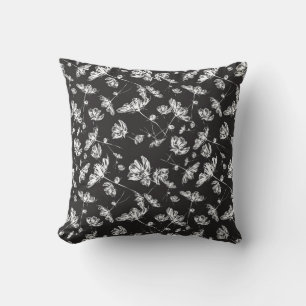 Witte kosmos bloemen: geïsoleerd patroon. kussen