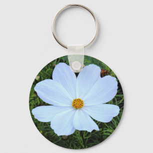 Witte kosmos sleutelhanger