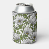 Witte kosmosbloemen blikjeskoeler (Blikje Achterkant)