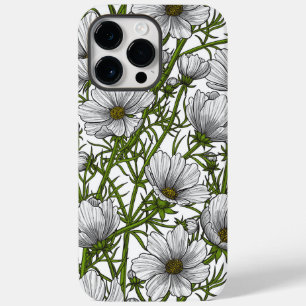 Witte kosmosbloemen Case-Mate iPhone 14 pro max hoesje