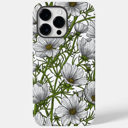 Witte kosmosbloemen Case-Mate iPhone case (Achterkant)