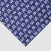  witte krab #1 Tekenblauwe achtergrond Tissuepapier (Detail)