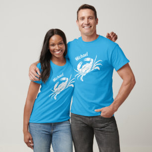 Witte krab zeevruchten gepersonaliseerd T-shirt