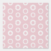 Witte krabbel polka stippen Cute Pretty Roze Behang (Voorkant)