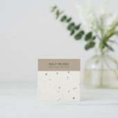 WITTE KRAFT TERRAZZO STUD EARRING DISPLAY CARD VIERKANTE VISITEKAARTJE (Staand voorkant)