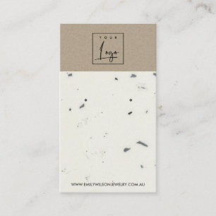 WITTE KRAFT TERRAZZO STUD EARRING DISPLAY CARD VISITEKAARTJE