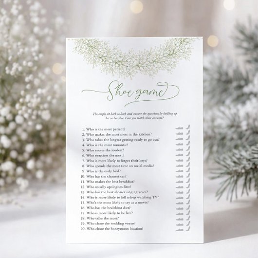 Witte Krans Schoen Bruidsdouche Spel Flyer