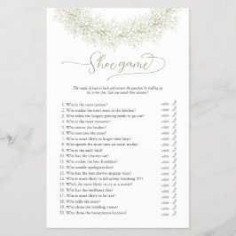 Witte krans schoen bruidsdouche spel flyer