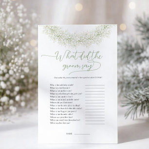 Witte krans Wat zei de bruidegom spel Flyer