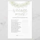 Witte krans Wat zei de bruidegom spel flyer (Voorkant)