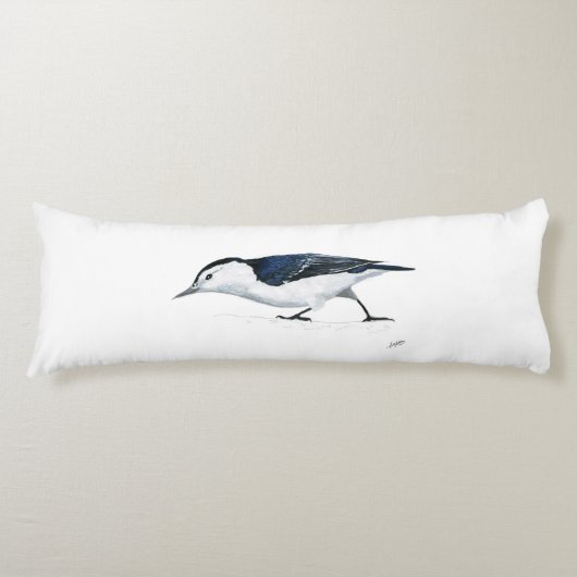 Witte kreeft Nuthatch Lichaamskussen (Voorkant)