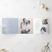 witte-kristallijne bloemtekening drieluik programma (Binnen)