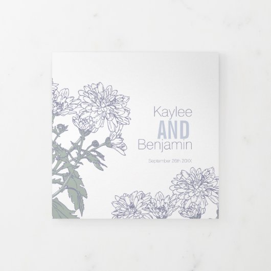 witte-kristallijne bloemtekening drieluik programma (Cover)