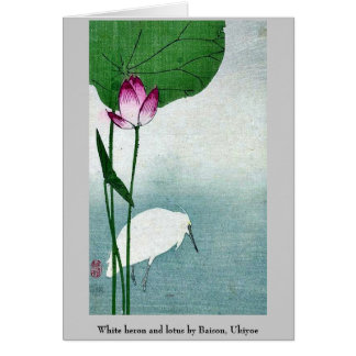 Witte kruid en lotus van Baison, Ukiyoe