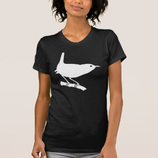 Witte kruidenvogel in een tak t-shirt