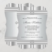 Witte Kruis Diamanten Meisjes Witte Eerste Communi Kaart (Voorkant / Achterkant)