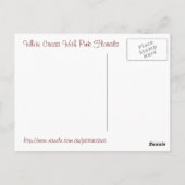 Witte kruis met roze Florals Briefkaart (Achterkant)