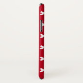 Witte kruisstiften op rood Case-Mate iPhone case (Achterkant / rechts)