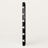 Witte kruisstiften op zwart Case-Mate iPhone case (Achterkant/links)