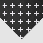 Witte kruisstiften op zwart tissuepapier (Detail)