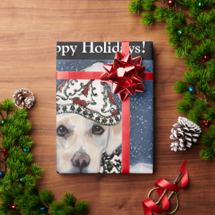 WITTE LABRADOR RETRIEVER CADEAUPAPIER