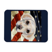 Witte Labrador Retriever Magneet (Horizontaal)