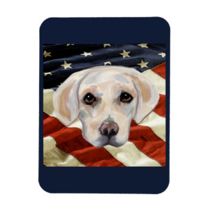 Witte Labrador Retriever Magneet
