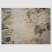 Witte Lacey Bloemen Decoupage Tissuepapier (Voorkant)