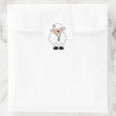 Witte lamp ronde sticker (Tas)