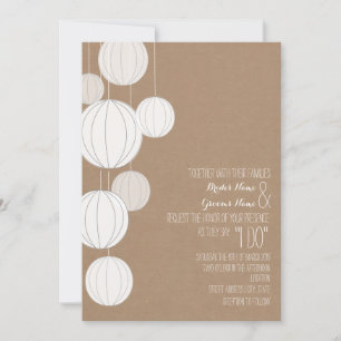 Witte Lantaarns Cardstock geïnspireerde bruiloft Kaart