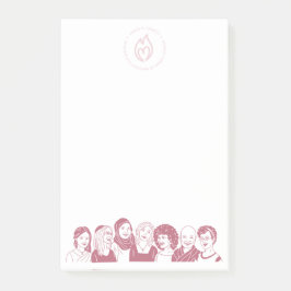 Witte laptop post-it® notes