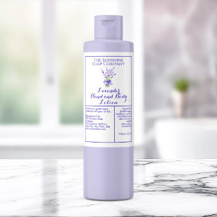 Witte Lavendel waterdichte cosmetica flesetiket Voedselcontainer Etiket