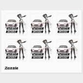 Witte Lawaai MX5 Miata sticker (Vel)