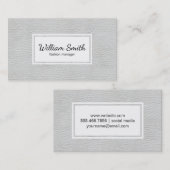 Witte lederen textuur visitekaartje (Voorkant / Achterkant)