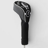Witte leeuwin koningin van de jacht golfheadcover (Schuin)