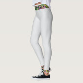 Witte leggings met rozen bloemmotief (Links)