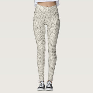 Witte Leggings met wolbreiwerk