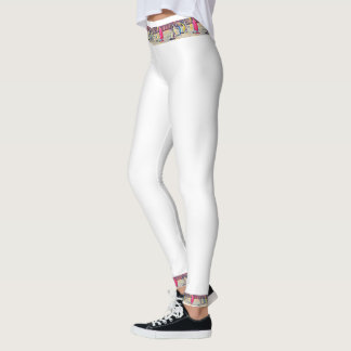 Witte leggings met zeilboot tailleband