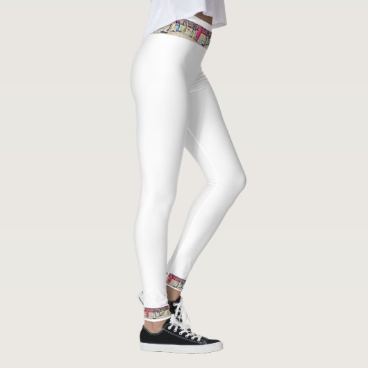 Witte leggings met zeilboot tailleband (Rechts)
