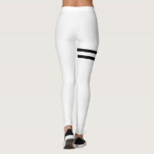 Witte Leggings met zwarte lijnen (Achterkant)