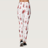 Witte Leggings voor kerstboompatronen (Achterkant)