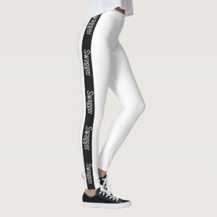 Witte leggings, yoghagenbroek, actieve kleding, vo leggings