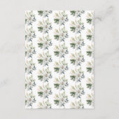 Witte lelie bloemen bruiloft informatiekaartje (Achterkant)