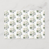 Witte lelie bloemen bruiloft informatiekaartje (Achterkant)